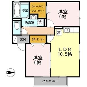 2LDK 間取り図