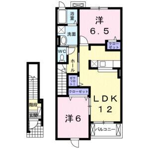 2LDK 間取り図