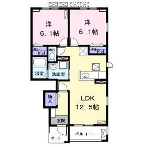 2LDK 間取り図