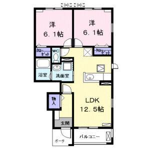 2LDK 間取り図