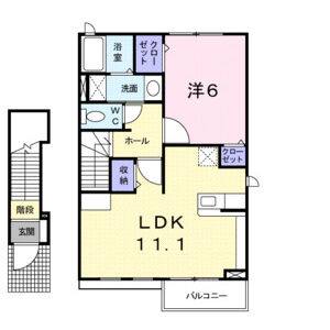1LDK 間取り図
