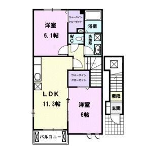 2LDK 間取り図