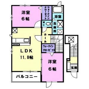 2LDK 間取り図