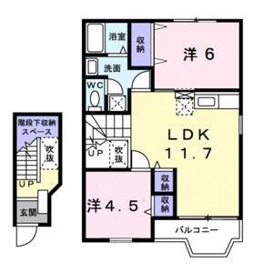 2LDK 間取り図