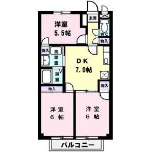 3DK 間取り図