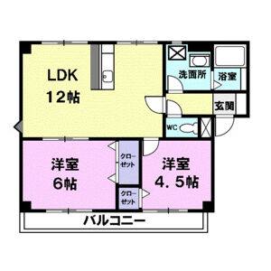2LDK 間取り図