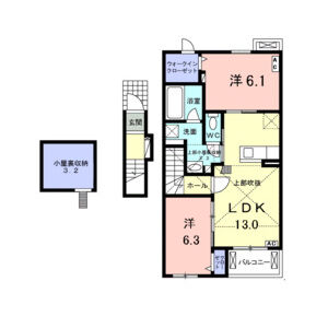 2LDK 間取り図
