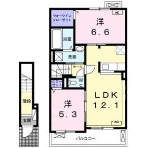 2LDK 間取り図