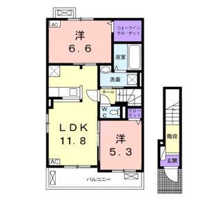 2LDK 間取り図