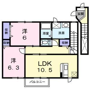 2LDK 間取り図