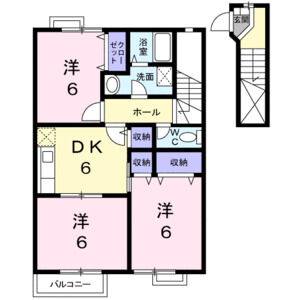 3DK 間取り図