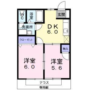 2DK 間取り図
