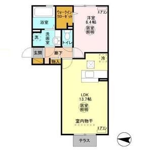 1LDK 間取り図