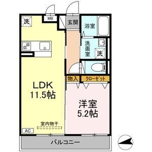 1LDK 間取り図