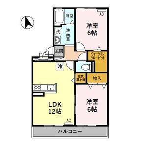 2LDK 間取り図