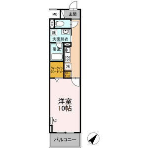 1K 間取り図