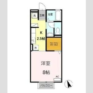 1K 間取り図