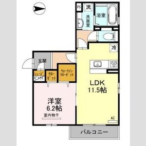 1LDK 間取り図