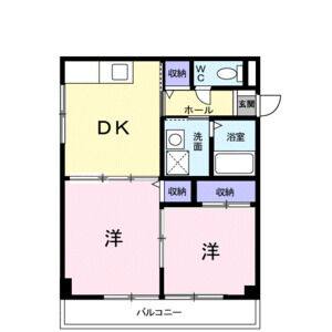 2DK 間取り図