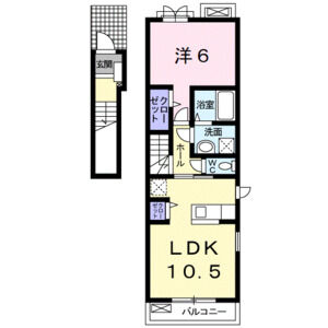 1LDK 間取り図