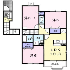 3LDK 間取り図