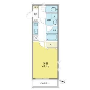 1K 間取り図