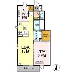 1LDK 間取り図