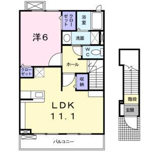 1LDK 間取り図