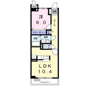 1LDK 間取り図