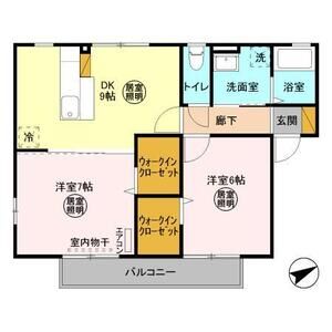 2DK 間取り図