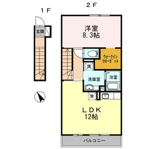 1LDK 間取り図