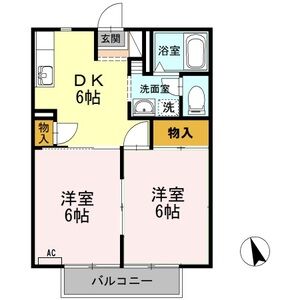 2DK 間取り図