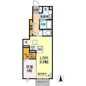 1LDK 間取り図