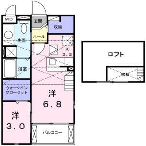 1LDK 間取り図