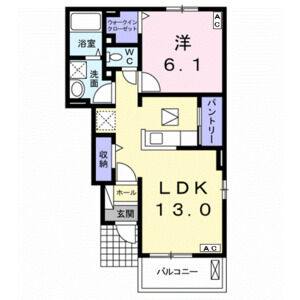 1LDK 間取り図