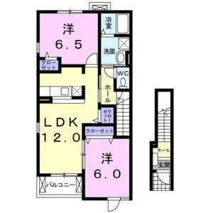 2LDK 間取り図