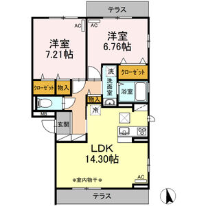 2LDK 間取り図