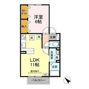 1LDK 間取り図