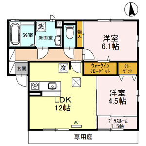 2LDK 間取り図