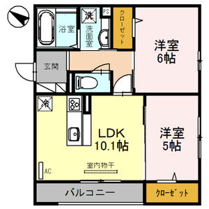 2LDK 間取り図
