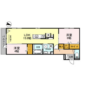 2LDK 間取り図