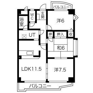 3LDK 間取り図