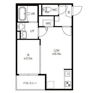 1DK 間取り図