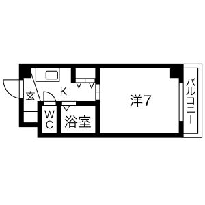 1K 間取り図