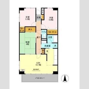 3LDK 間取り図