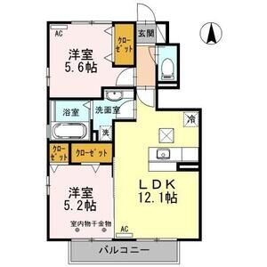 2LDK 間取り図