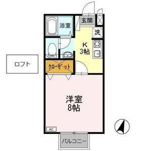 1K 間取り図