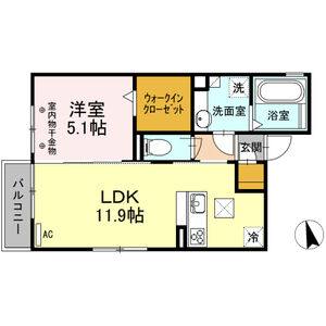 1LDK 間取り図