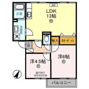 2LDK 間取り図