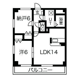 2LDK 間取り図